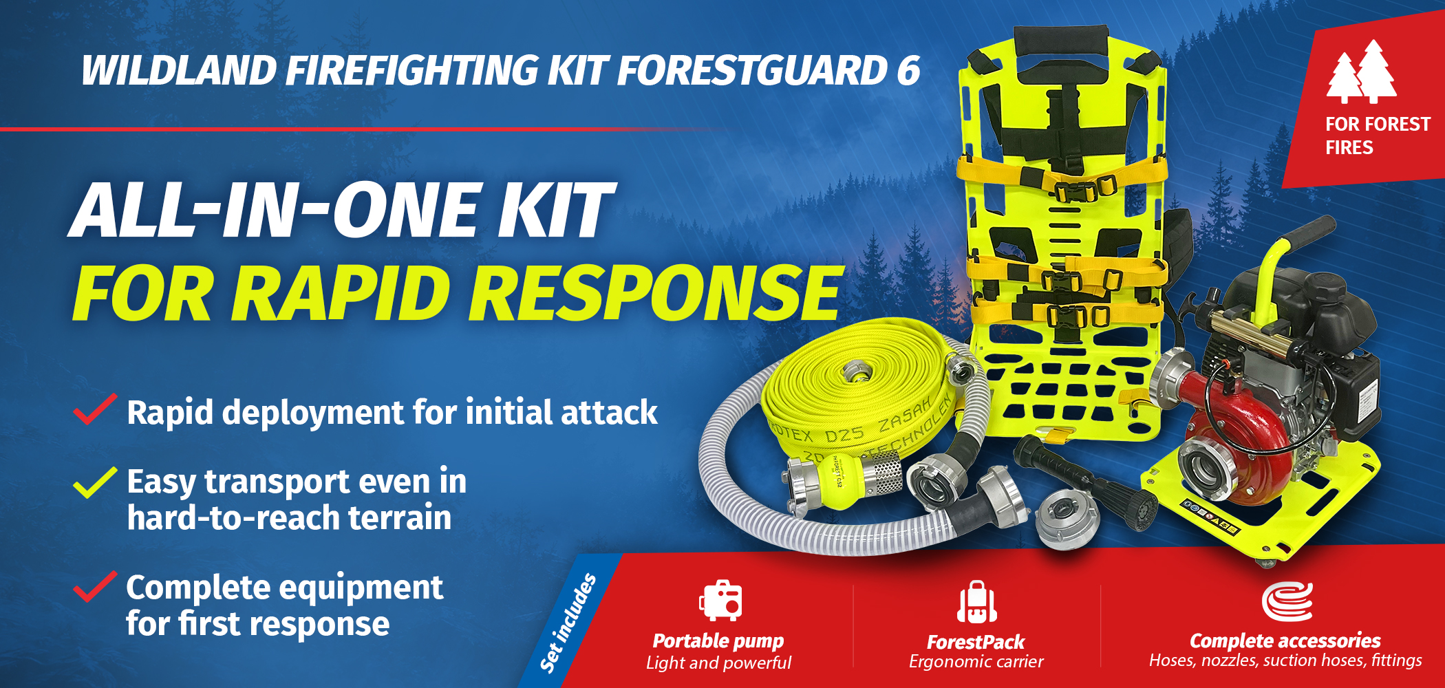 Banner - Wildland firefighting kit ForestGuard 6